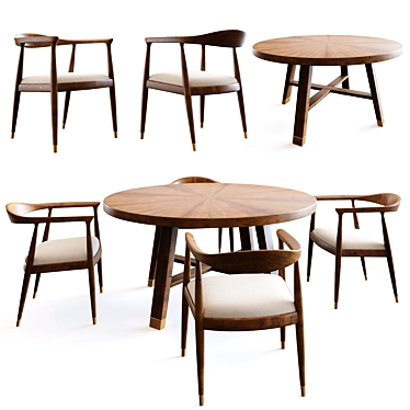 Java dining chair and cypress 60 round dining table