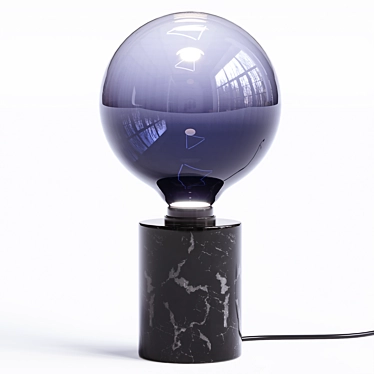 Modern Black Marble Table Lamp 3D model image 1 