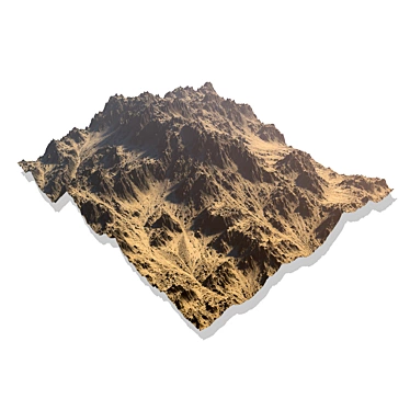 Snowy Mountain Peaks 3D Model 3D model image 1 