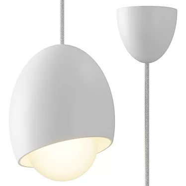 Modern Egg Pendant Light 3D model image 1 