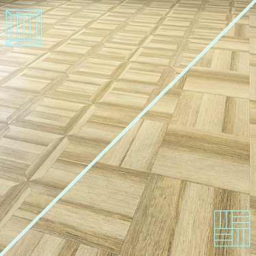 Premium Wood Floor 3D Model 3D model image 1 