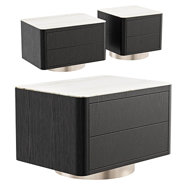 Contemporary Minotti Milton Nightstand 3D model image 1 