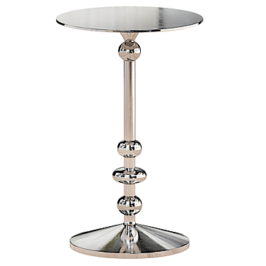 Elegant Zora Pedestal Accent Table 3D model image 1 