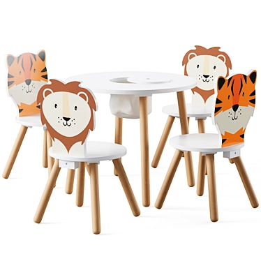  Dandelion Toddler Table & Chairs Set 3D model image 1 