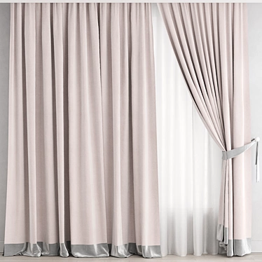 Cotton Curtain 219 3D model image 1 