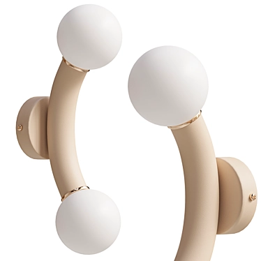 Naila Ivory Wall Light 3D model image 1 
