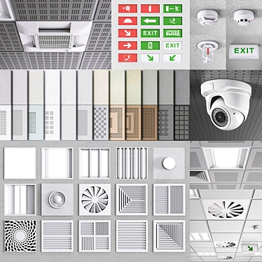 Armstrong Ceiling System Set 3D model image 1 