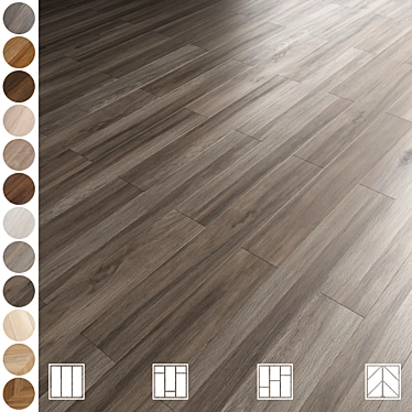 Multi-Texture Parquet Collection 3D model image 1 