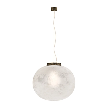 Alabaster Murano Glass Pendant Light 3D model image 1 