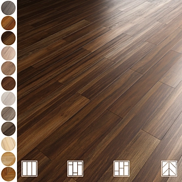 Wood Flooring Pack 12 Colors 3D model image 1 