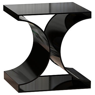 Steel Abstract End Table 24'' 3D model image 1 