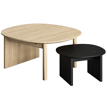 Elegant Scandinavian Design Sling Tables 3D model image 1 