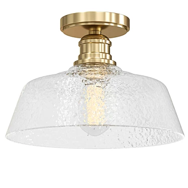 Elegant Brass Ceiling Light 3D model image 1 