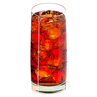 Crystal Clear Cola Glass 3D model image 1 