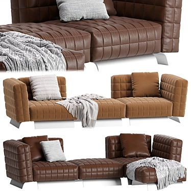 Modern Modular Minotti Twiggy Sofa 3D model image 1 