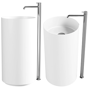 MARMARA Porcelain Sink Holder 3D model image 1 