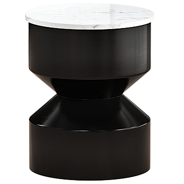 Elegant 18'' Pedestal Side Table 3D model image 1 