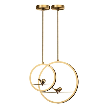 Kolibri Pendant Lights with LED Tail 3D model image 1 