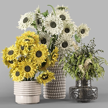 Sunflower Bouquet 3D Model Collection 3D model image 1 