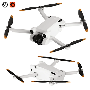 High-Quality DJI Mini 3 Pro 3D model image 1 