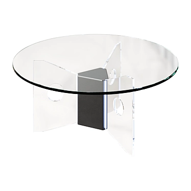 Illuminated Lucite Coffee Table, 1970 3D model image 1 