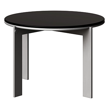 Steel Mirror Top Side Table 3D model image 1 