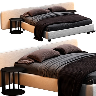 Italian Luxury Corsocomo Bed 3D model image 1 