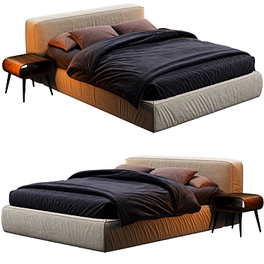 Modern Jesse Bed Mark 3D model image 1 