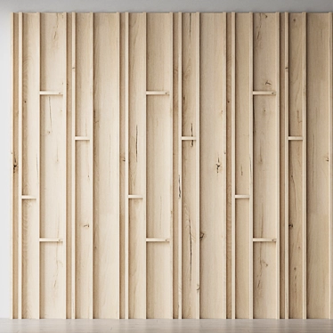 Decorative Wooden Wall Panel 3D model image 1 