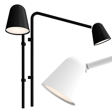 Sleek LED Wall Lamp Design 3D model image 1 