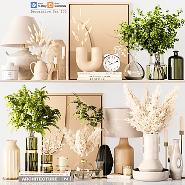 Elegant Decor Set for Rendering 3D model image 1 