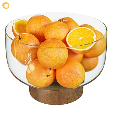 2015 Glass Orange Dish Render 3D model image 1 