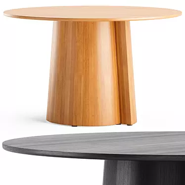 Modern Pau Round Dining Table 3D model image 1 