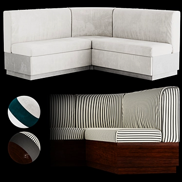 Savvy Modular Restaurant Sofa 3D model image 1 