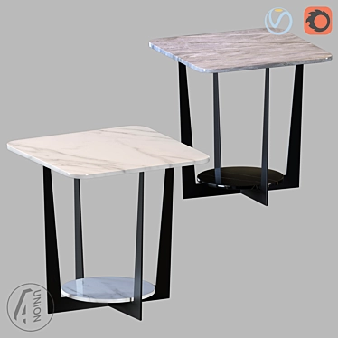 Modern Square Side Table, TV-0085 3D model image 1 