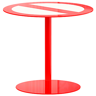 Sleek Modern No Entry Table 3D model image 1 