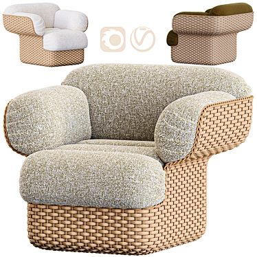 Modern Basket Lounge Chair Furniture 3D model image 1 