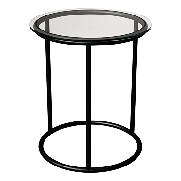 Bronze Pedestal Side Table 3D model image 1 