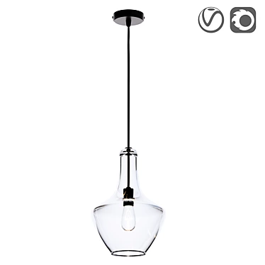 Everly Bronze Pendant Light 3D model image 1 