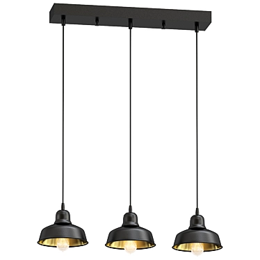 Industrial Vintage Pendant Lamp 3D model image 1 