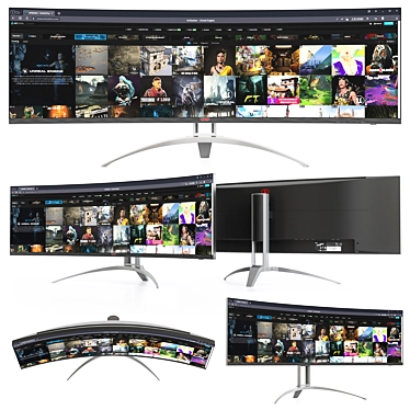 AOC AGON AG493UCX Ultra-Wide Monitor 3D model image 1 