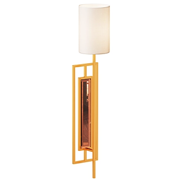 Amber Glass Wall Sconce 3D model image 1 