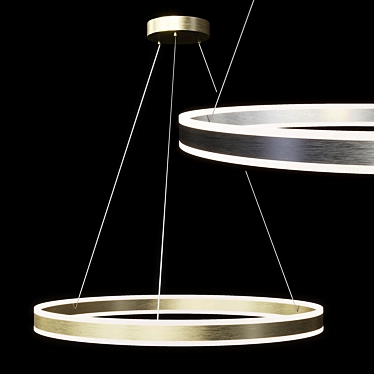 Indigo Galass Pendant Light Set 3D model image 1 