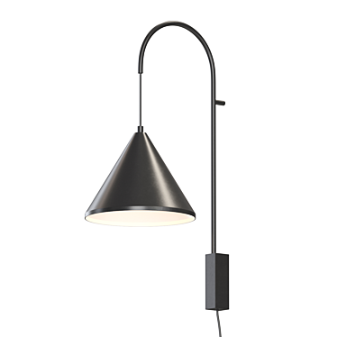 Berlin Black Cone Wall Lamp 3D model image 1 