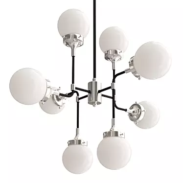 Modern Bistro Globe Pendant Light 3D model image 1 