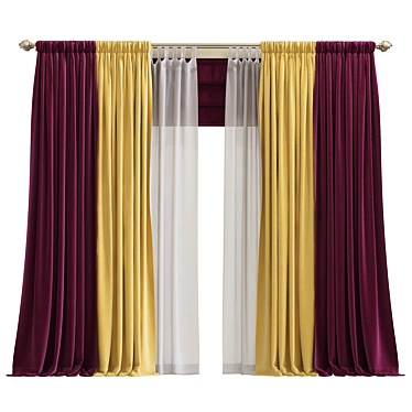 Refurbished Curtain Design - Unfolded 3D model image 1 