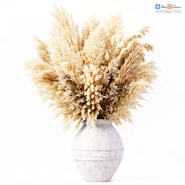 Premium Dried Pampas Grass Model 3D model image 1 