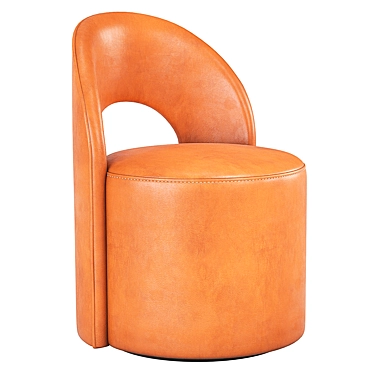 Reynaux Open Back Velvet Chair 3D model image 1 