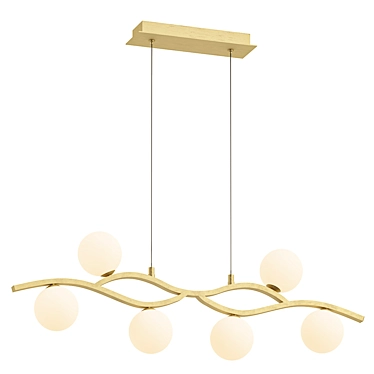 Contemporary Gold Pendant Light Model 3D model image 1 