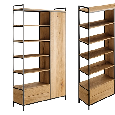 Modern Industrial ASTER MAX Wardrobe 3D model image 1 